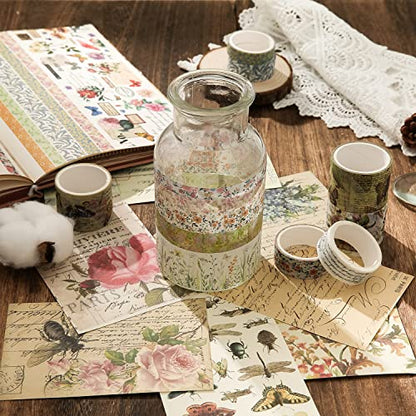 24 Rolls Vintage Washi Tape Set