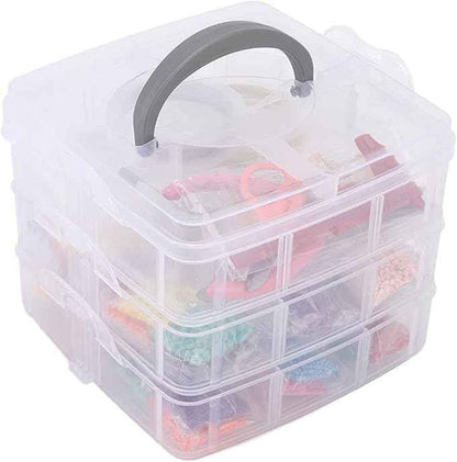 Dam Skerisi Jewelry Making Bead Kit, DIY Beads Set with Lobster Clasp and Scissors, Acrylic Jewelry Beads for Bracelet Necklace Earrings Crafting, Includes Storage Box and Multiple Acce