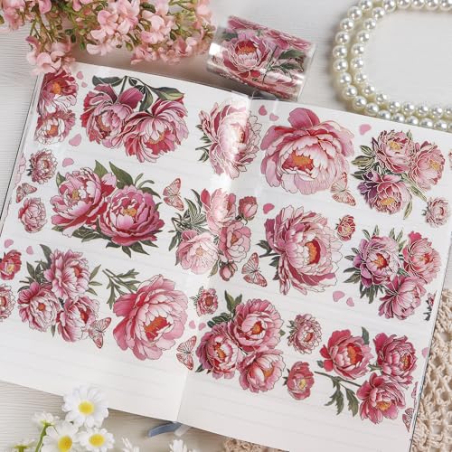 PET Tapes Pink Flower Scrapbook Supplies (6.56 Foot)