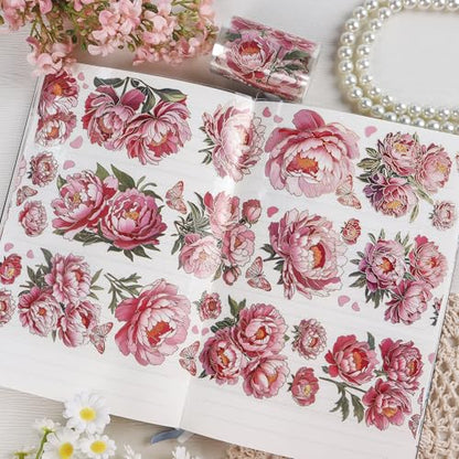 PET Tapes Pink Flower Scrapbook Supplies (6.56 Foot)
