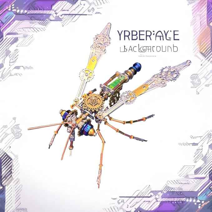 3D Assembly Puzzles Metal Insect Bug Mechanical Mosquito Steampunk Sculpture Arts and Crafts DIY Projects,Model Building Kits Science Kit Fun Birthday Gift (Mechanical Mosquito)