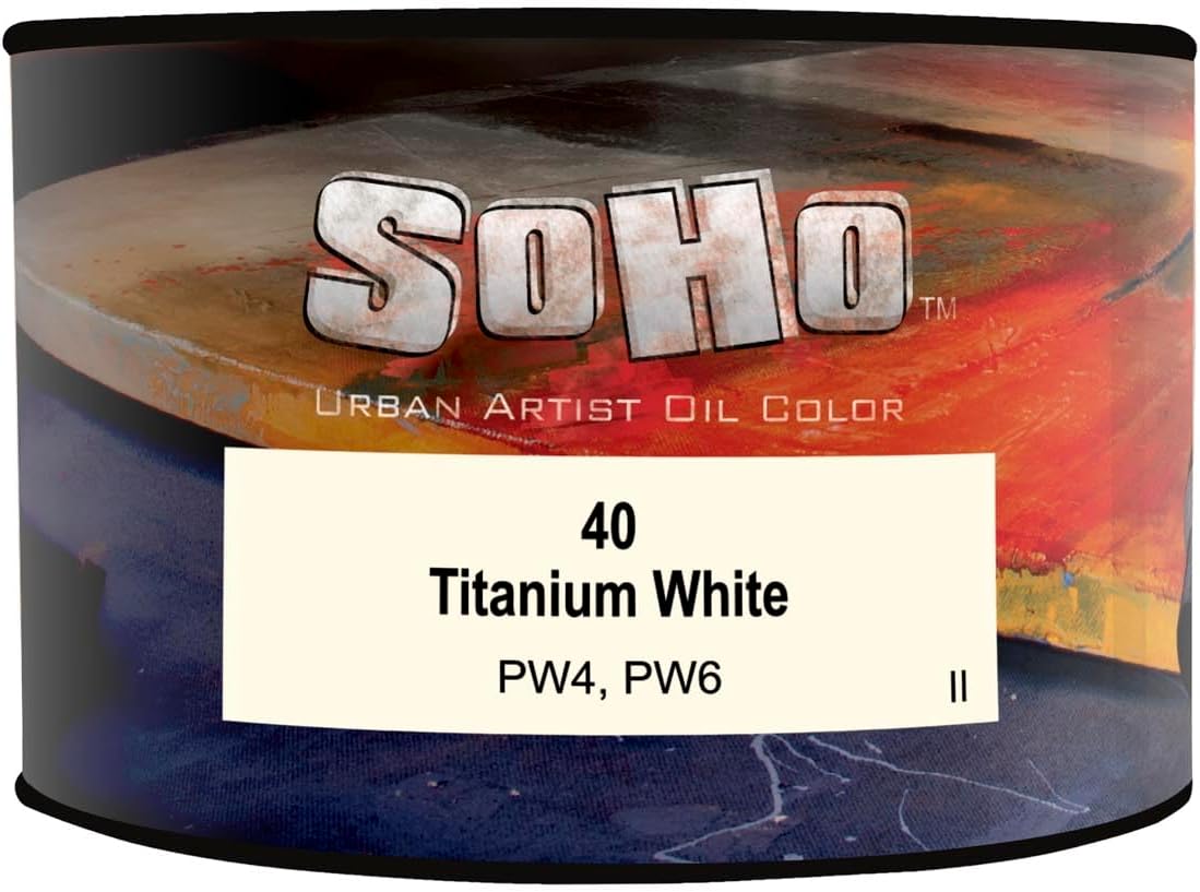 Soho Urban Artist Oil Paint - Titanium White, 430 ml Can - Best Valued Oil Colors for Painting, Excellent Pigment Load