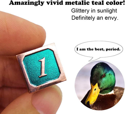 Haxtec DND Metal Dice Set Copper Teal Polyheral Dice Compatible with Dungeons and Dragons RPG D&D Gifts W/PU Leather Dice Bag