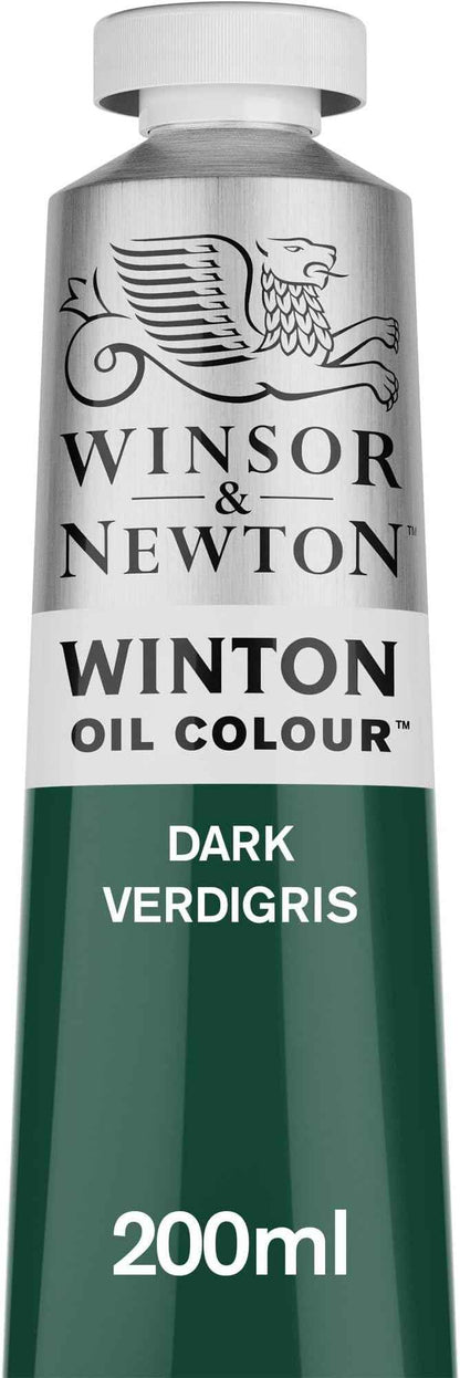 Winsor & Newton Winton Oil Color, 200ml (6.75-oz) Tube, Dark Verdigris