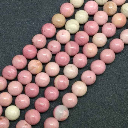 70pcs Adabele Natural Pink Rhodonite Healing Gemstone 10mm (0.39 inch) Round Loose Beads Gem Stone Spacer for Craft Jewelry Making GF9-10