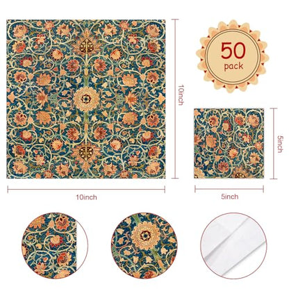 William Morris Cocktail Napkins Floral Vintage for Decoupage (50 Count)