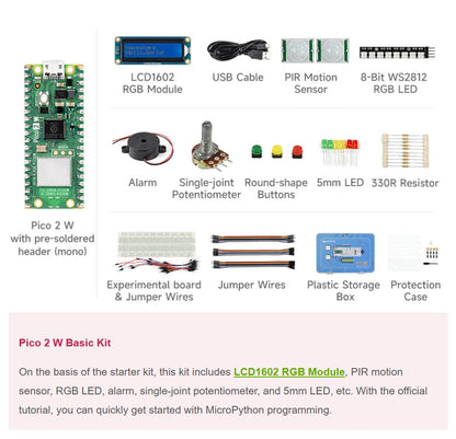 Raspbery Pi Pico 2 W Basic Kit
