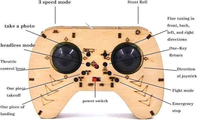 DIY Wooden Building Blocks Flying, DIY Wooden Drone Model Kit Remote Control Aircraft Training Wooden Assembly Quadcopter Mini Drone Model