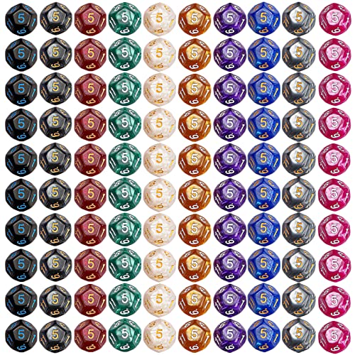 100pcs D12 Dice Set for Dungeon and Dragons (100 Count)