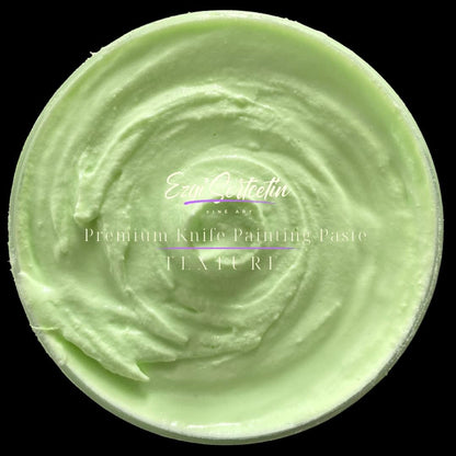 Premium Palette Knife Painting Paste|Texture Paste|Authentic Bright Colors|Ready to Use|Easy to Apply| 6oz (Pastel Neon Green)
