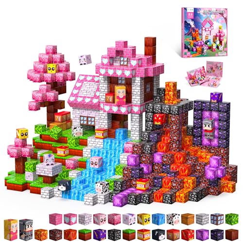 100PCS Magnetic Blocks for Girls (100 Count)