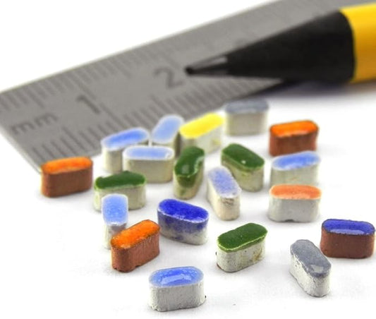 Mosaic-Minis, 1000 Pieces, Micro 5x2x3mm, 20 Colors, MXAL