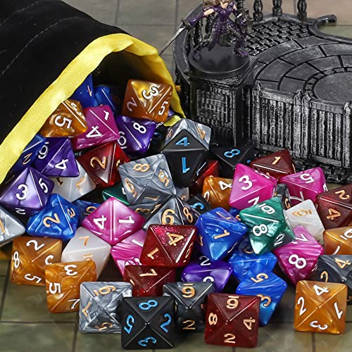 100pcs D8 Dice Set for Dungeon and Dragons (100 Count)