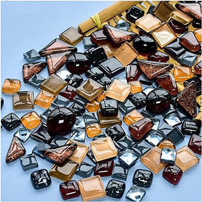 500g Mixed Color Irregular Crystal Mosaic Tiles (17.6 Ounce)