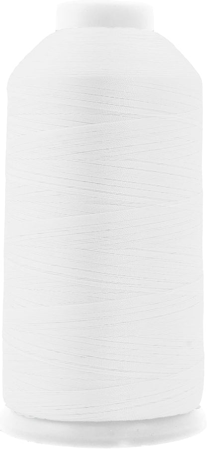 Mandala Crafts Bonded Nylon Thread - White Heavy Duty Sewing Threads - 415 YDs Size 346 210D T350 Tex 350 Thread for Leather Jeans Weaving Outdoor Marine Upholstery