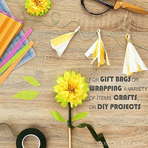 Yellow Pin Stripe Print Gift Wrap Tissue Paper Size (50 Count)