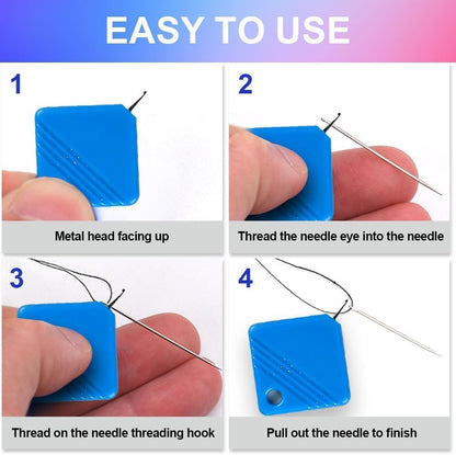 Automatic Needle Threaders for Hand Sewing, 2025 Upgrade Embroidery Floss, Sewing Machine Needle Threader, Sewing Supplies Tool, Fits All Needle Sizes (10, Color)