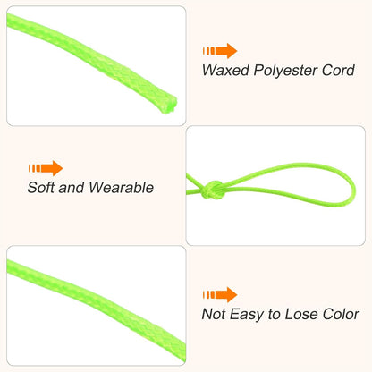 MECCANIXITY Waxed Cord 0.8mm Waxed Polyester Cord 175 Yard Wax String for Bracelet Making,Necklaces, Beading,Jewelry Making and DIY Crafts(Green)