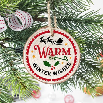 Small Christmas Stencils for Crafts Reusable 4" Vintage Christmas Stencil (25 Count)