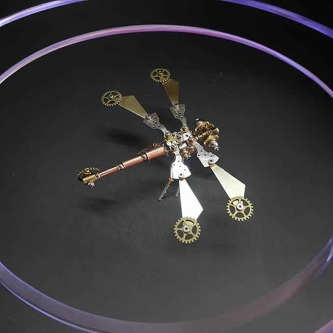 Mechanical DIY Kits Puzzle Dragonfly Model Handmade Personalized Gifts Adult Craft Kits,Metal Building Hobby Kits DIY Projects Arts and Crafts, Cool Ideas for Birthday(Gear Dragonfly)