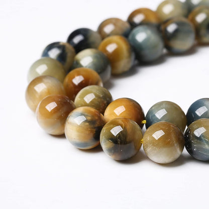 180Pcs 4mm AAAAA Tiger Eye Beads for Jewelry Making - Natural Stone Semi Precious Round Smooth Gemstones - Loose Spacer Beads - 32" 2 Strands