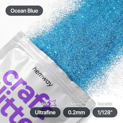 Craft Glitter Ocean Blue 100g Ultrafine Glitter (3.5 Ounce)