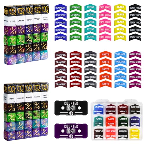 122PCS MTG Keyword Tokens & Dice & Life Counter Set for Magic Card