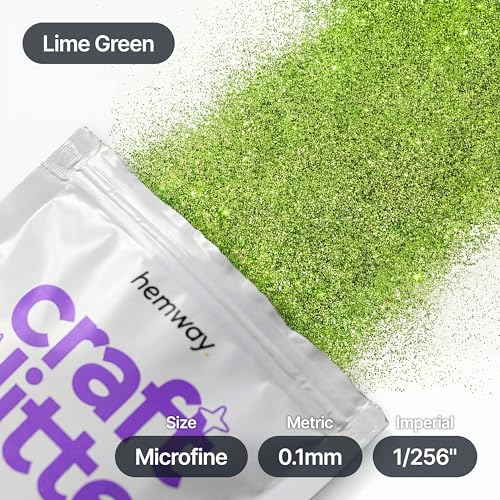 Craft Glitter Lime Green 100g Microfine Glitter (3.5 Ounce)