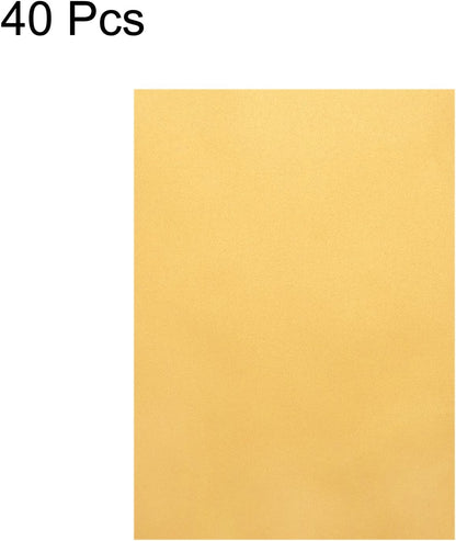 MECCANIXITY Colored Vellum Paper, 40 Sheet Gold Transparency 11.7 x 8.2 Printable Vellum Paper, Translucent Vellum Sheets for Printing Wedding Invitations, Ink Jet Laser Printer