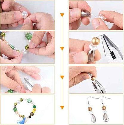 2015pcs Jewelry Findings Making Starter Supplies Kit Repair Tool Set for Bracelet Necklace Rings DIY Decor Tool