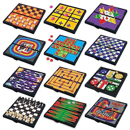 Magnetic Board Travel Games for Kids (12 Count)
