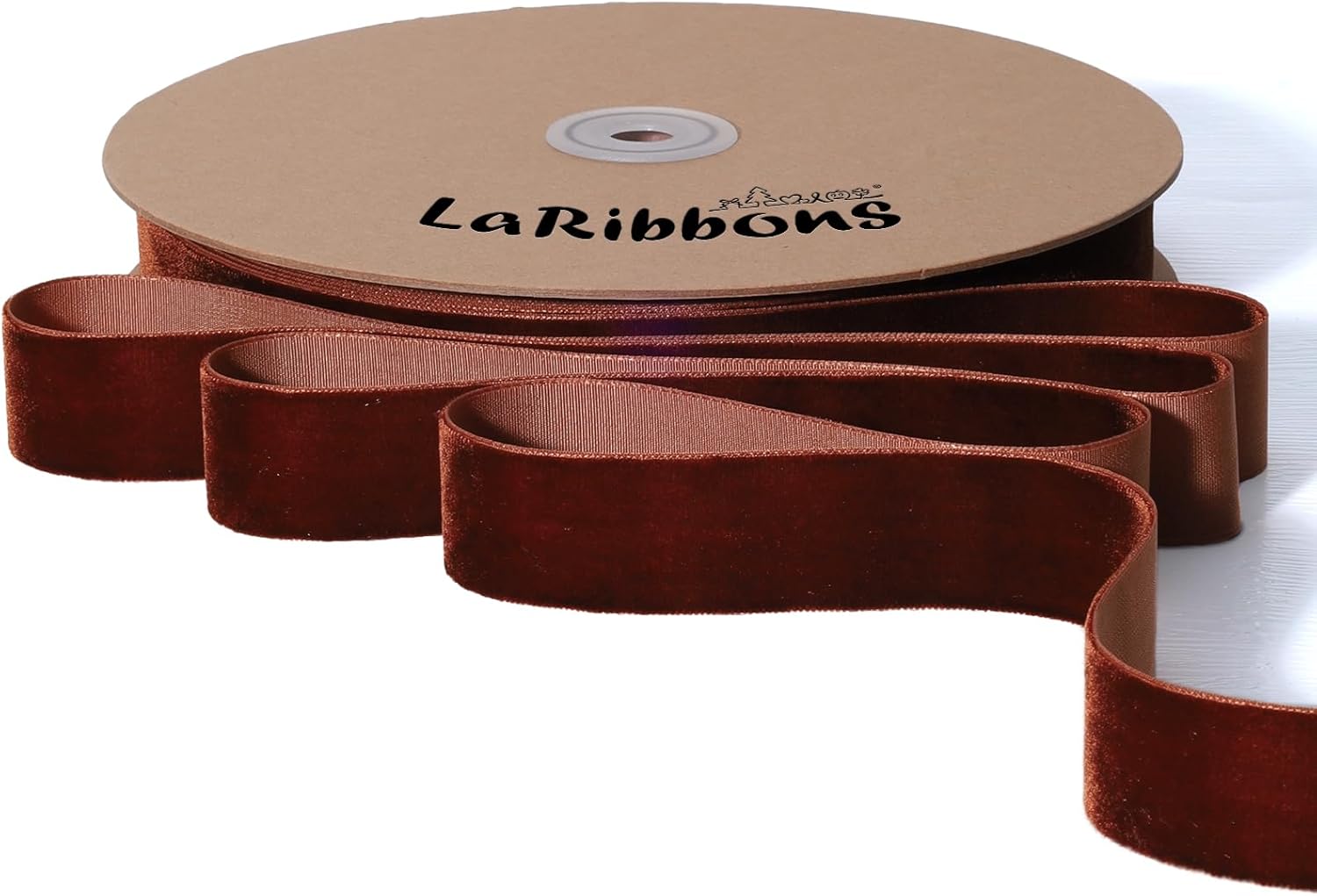 LaRibbons Thin Velvet Ribbon 1 Inch x 25 Yards, Copper Velvet Ribbon for Christmas Tree, Gift Wrapping, Wreath Bow, Outdoor Decoration - Crafty Corner