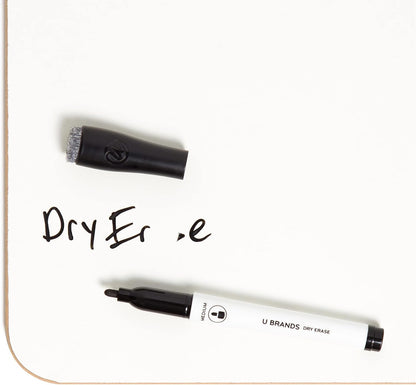 U Brands Dry Erase Lap Board, Double Sided, 9" x 12" Inches, Dry Erase Marker Included, Small White Board, 1 Count
