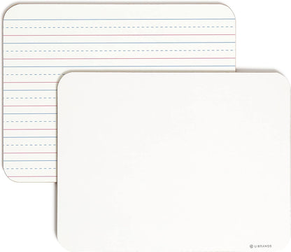 U Brands Dry Erase Lap Board, Double Sided, 9" x 12" Inches, Dry Erase Marker Included, Small White Board, 1 Count