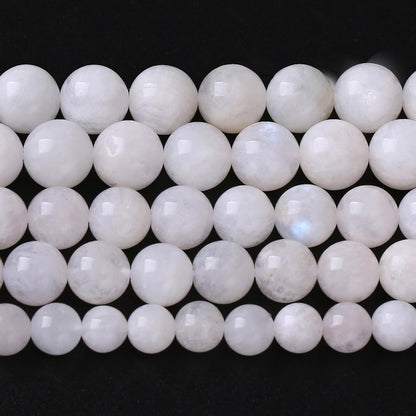 10mm 36pcs Natural Moonstone Stone Beads for Jewelry Making Energy Healing Power Stone Beads DIY Bracelet Necklace Accessories 15"
