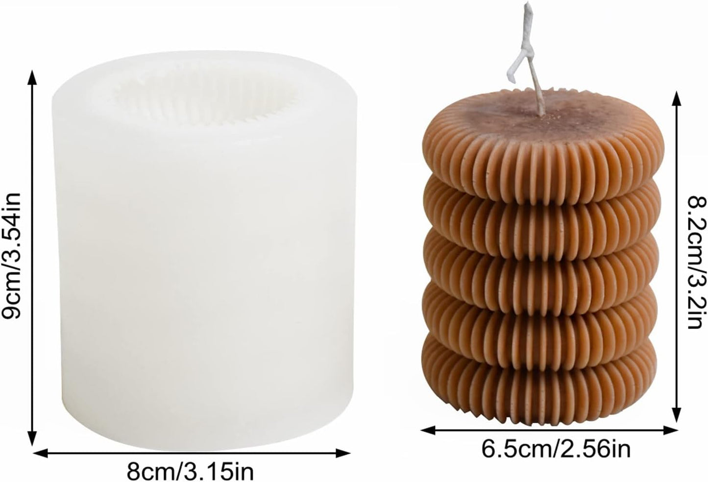 Tire Stripe Candle Silicone Mold Creative Column Candle Soap Mold Fondant Chocolate Cake Baking Mould Plaster Clay Resin Epoxy Mold