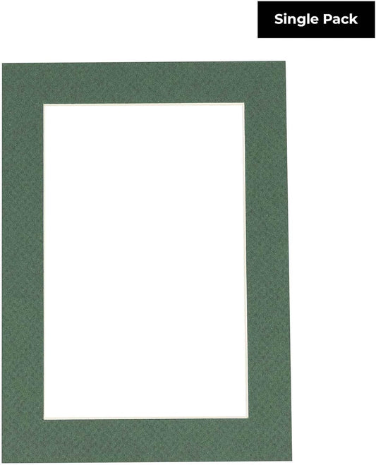 11x14 Mat for 8.5x11 Photo - Precut Hunter Green Picture Matboard for Frames Measuring 11 x 14 Inches - Bevel Cut Matte to Display Art Measuring 8.5 x 11 Inches - Acid Free ONE MAT