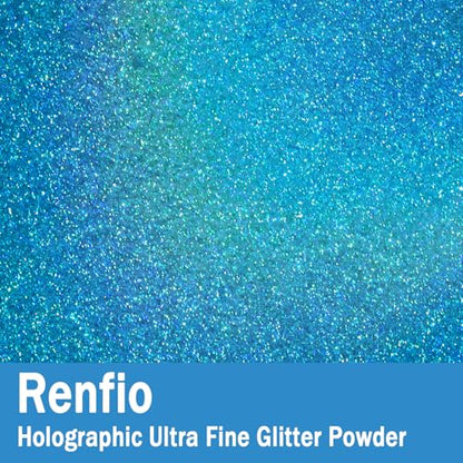 Holographic Ultra Fine Blue Glitter Powder Metallic Resin Glitter