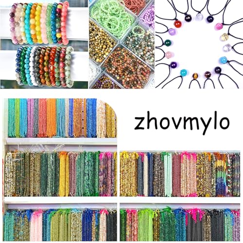 120pcs 6MM Smoky Glass Beads Round Loose Crystal Energy Beads for Jewelry Making DIY Bracelet Necklace 2 Strands 32"