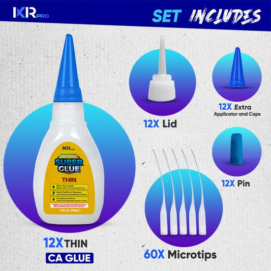 Thin CA Glue Super Glue (12 Count)