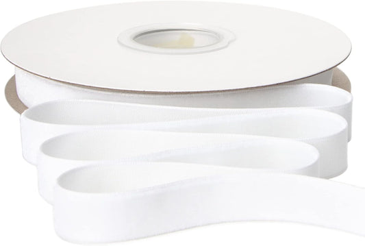 Ribbli Polyester White Velvet Ribbon,5/8 Inches Continuous10-Yard Spool,Christmas Ribbon for Gift Wrapping,Floral Bouquets, Home Decor - Crafty Corner