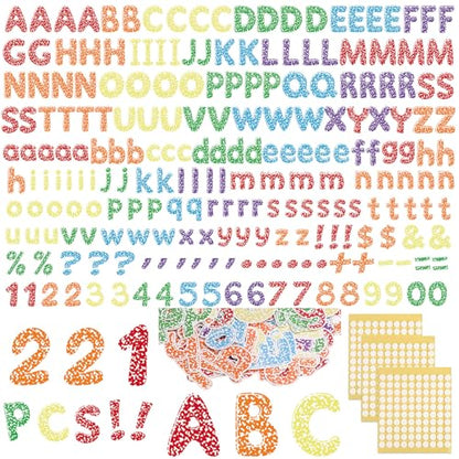 221 Pcs Colorful Composition Bulletin Board Letters for Classroom (221 Count)
