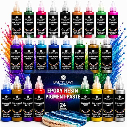 24 Colors Epoxy Resin Pigment Paste Set