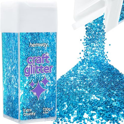 Craft Glitter Shaker Ocean Blue 130g Extra Chunky (3.8 Ounce)