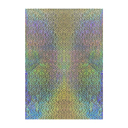50 Sheets Toner Reactive Foil Sheet for Crafts Paper Holographic Heat Transfer Craft Foil Paper for Scrapbooking Stamping Cardstock Heat Transfer DIY Crafts Accessories 7.9 x 11.4inch (50 Count)