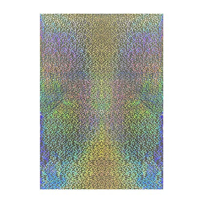 50 Sheets Toner Reactive Foil Sheet for Crafts Paper Holographic Heat Transfer Craft Foil Paper for Scrapbooking Stamping Cardstock Heat Transfer DIY Crafts Accessories 7.9 x 11.4inch (50 Count)