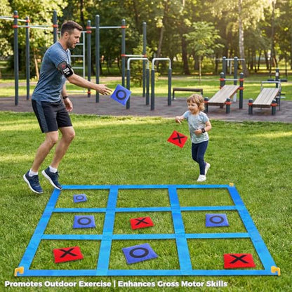 Outdoor Giant Tic Tac Toe Bean Bag Toss Games for Kids Adults Family