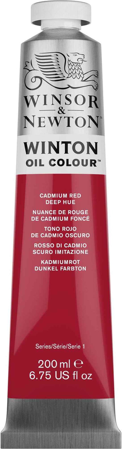 Winsor & Newton Winton Oil Color, 200ml (6.75-oz) Tube, Cadmium Red Deep Hue