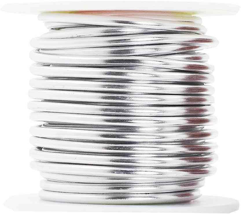 Mandala Crafts 8 Gauge Anodized Aluminum Craft Wire for Jewelry Making - 128 FT Colored Flexible Neutral Wire - Bendable for Bonsai Armature Crafting Sculpting - Crafty Corner