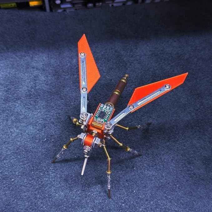 3D DIY Electronic Buzzer B Metal Puzzle Kits, 99PCS Mechanical Snail Metal Steampunk Insect Model Kit, Creative Collectible Display Piece for Adults